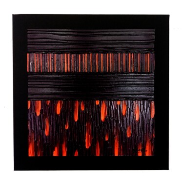 Malarstwo zatytułowany „Garnet Obsession” autorstwa Bnsy, Oryginalna praca, Akryl Zamontowany na Drewniana rama noszy