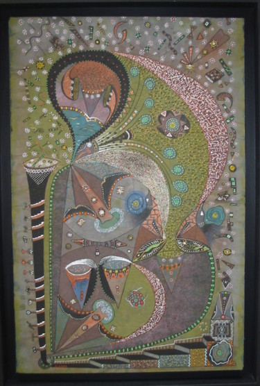 Peinture intitulée "la-clarinette" par Artiste Peintre Walyd Boab, Œuvre d'art originale