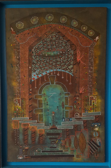 Peinture intitulée "la-porte-du-paradis…" par Artiste Peintre Walyd Boab, Œuvre d'art originale