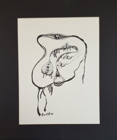 Drawing titled "n-d91-17-dissine-39…" by Artiste Peintre Walyd Boab, Original Artwork