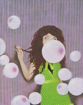 Картина под названием "Soap Bubbles" - Boa, Подлинное произведение искусства