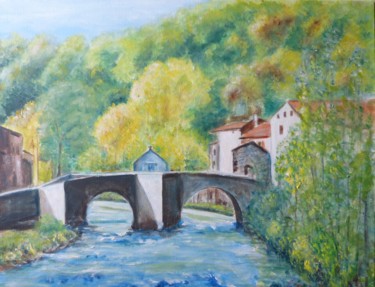 Painting titled "Pont de Saurier" by Jean Barace, Original Artwork