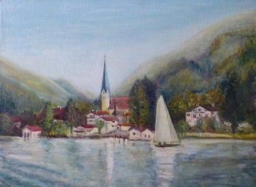 Painting titled "Petite ville en Bav…" by Jean Barace, Original Artwork