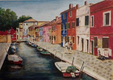 Painting titled "Burano" by Jean Barace, Original Artwork