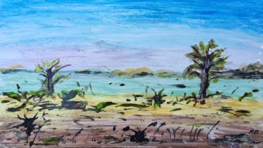 Peinture intitulée "paysage impromptu" par Jean Barace, Œuvre d'art originale, Acrylique