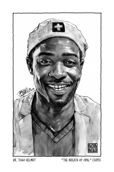 Digital Arts titled "Dr. Togo Helmut" by Bob Bello, Original Artwork, Ink