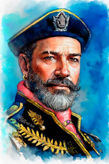 Digital Arts titled "Prince Admiral Visk…" by Bob Bello, Original Artwork, Ink