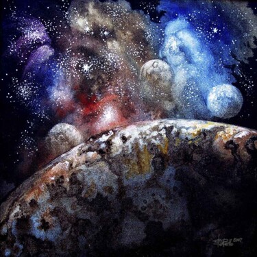 Digital Arts titled "Earth 2" by Bob Bello, Original Artwork, Oil