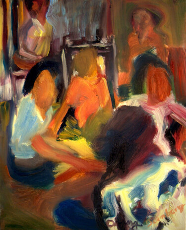 Painting titled "rs6 GIRL'S PARTY" by Bob Dornberg, Original Artwork
