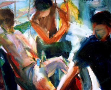 Painting titled "si2 GUYS SAIL" by Bob Dornberg, Original Artwork