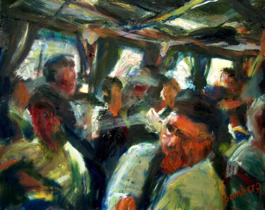 Painting titled "si5 PASSENGER TRAIN" by Bob Dornberg, Original Artwork