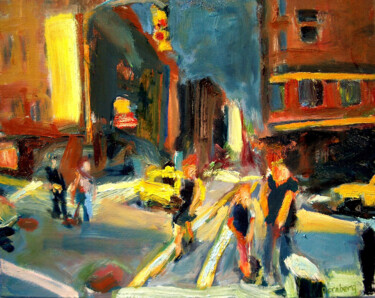 Painting titled "sk3 NY INTERSECTION" by Bob Dornberg, Original Artwork