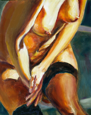 Painting titled "tk6 CROSSED HANDS" by Bob Dornberg, Original Artwork