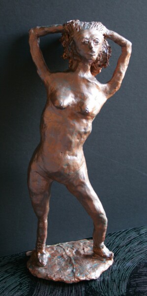 Sculpture titled "FEELING FREE" by Bob Gordon, Original Artwork, Terra cotta