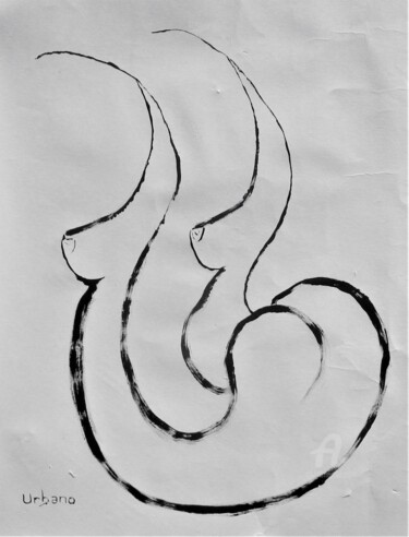 Dessin intitulée "Formes et mouvements" par Roberto Urbano, Œuvre d'art originale, Acrylique