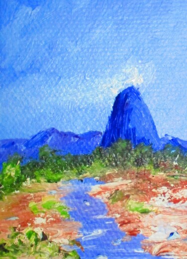 Pintura titulada "Mont Gerbier de Jon…" por Roberto Urbano, Obra de arte original, Oleo