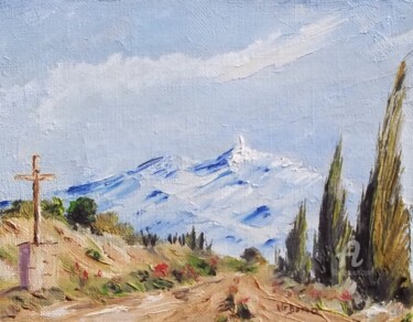 Painting titled "Sur le chemin de la…" by Roberto Urbano, Original Artwork, Oil