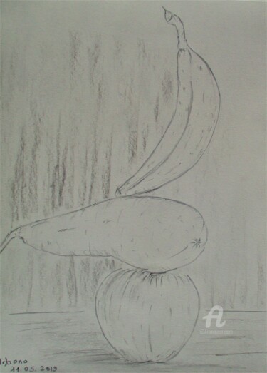 Drawing titled "I frutti" by Roberto Urbano, Original Artwork, Pencil
