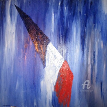 Painting titled "France" by Roberto Urbano, Original Artwork, Oil