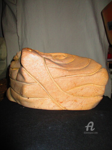 Sculpture titled "Le Serpent des Sabl…" by Roberto Urbano, Original Artwork, Stone