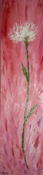 Painting titled "Pink Flowers" by Roberto Urbano, Original Artwork, Oil