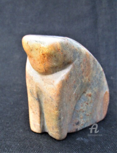 Скульптура под названием "Le Macaque" - Roberto Urbano, Подлинное произведение искусства, Камень