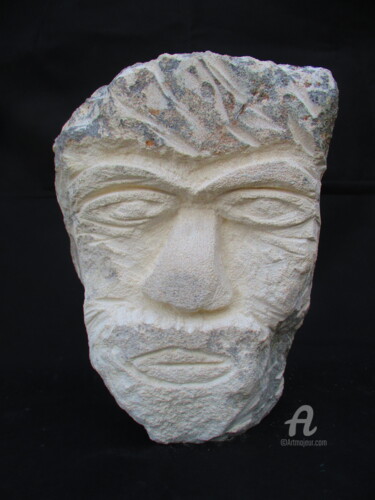 Sculpture titled "L' homme qui a trav…" by Roberto Urbano, Original Artwork, Stone