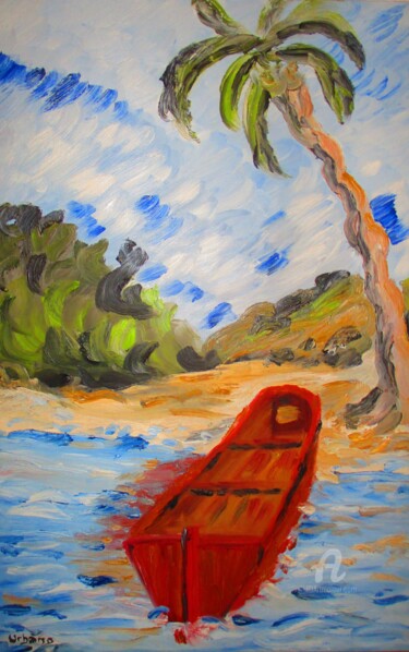 Peinture intitulée "Basse-terre" par Roberto Urbano, Œuvre d'art originale, Huile