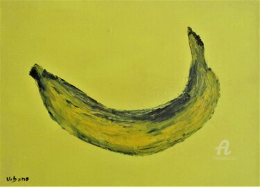Malerei mit dem Titel "Garder la banane" von Roberto Urbano, Original-Kunstwerk, Öl