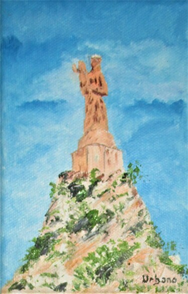 Painting titled "Notre Dame de France" by Roberto Urbano, Original Artwork, Oil