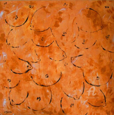 Peinture intitulée "Par tous les seins." par Roberto Urbano, Œuvre d'art originale, Acrylique