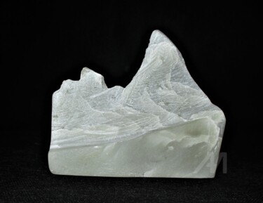 Sculpture titled "Montagne Blanche" by Roberto Urbano, Original Artwork, Stone