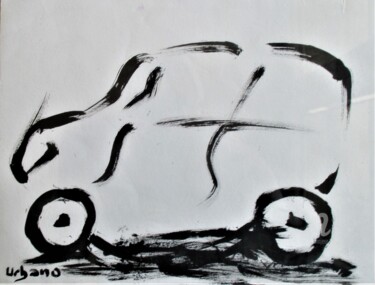 Painting titled "Ma voiture" by Roberto Urbano, Original Artwork, Acrylic