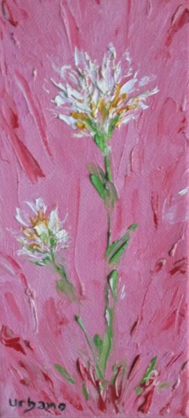 Peinture intitulée "Fleurs Blanches" par Roberto Urbano, Œuvre d'art originale, Huile