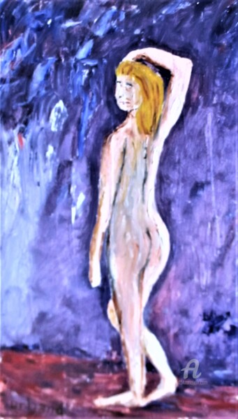 Painting titled "Pascaline à 40 ans" by Roberto Urbano, Original Artwork, Oil