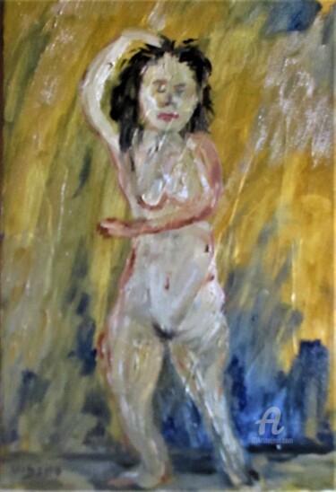 Painting titled "Brune au soir." by Roberto Urbano, Original Artwork, Oil