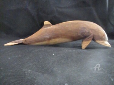 Sculpture titled "Dauphin" by Roberto Urbano, Original Artwork, Wood