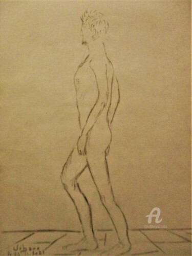 Dessin intitulée "Masculin." par Roberto Urbano, Œuvre d'art originale, Crayon