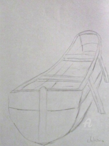Desenho intitulada "Barque des îles" por Roberto Urbano, Obras de arte originais, Lápis