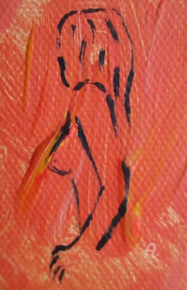 Pittura intitolato "Féminin nu." da Roberto Urbano, Opera d'arte originale, Acrilico