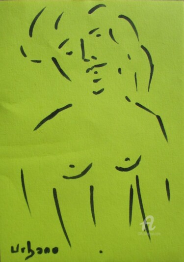 Drawing titled "Avec toi !" by Roberto Urbano, Original Artwork, Marker Mounted on Other rigid panel