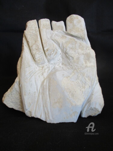 Sculpture intitulée "La main de Zelensky" par Roberto Urbano, Œuvre d'art originale, Pierre