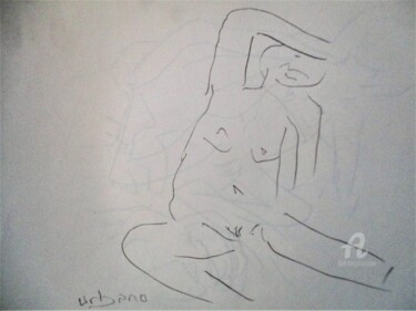 Dessin intitulée "Nu à la main gauche." par Roberto Urbano, Œuvre d'art originale, Crayon