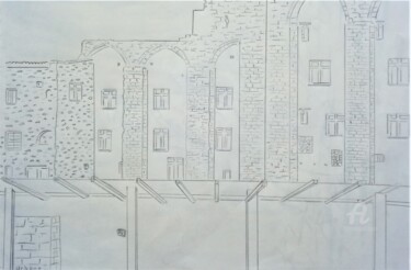 Drawing titled "Jardin du Palais d'…" by Roberto Urbano, Original Artwork, Pencil