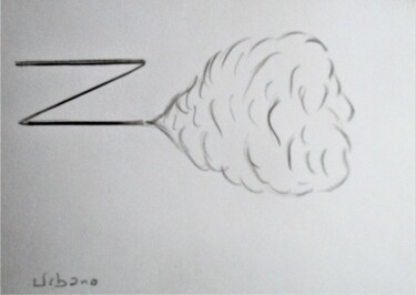 Dessin intitulée "Gaz part." par Roberto Urbano, Œuvre d'art originale, Crayon