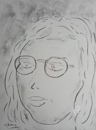Drawing titled "Marilyne au fusain" by Roberto Urbano, Original Artwork, Charcoal