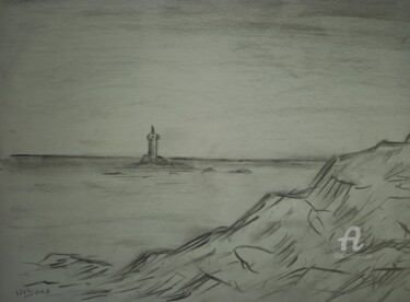 Рисунок под названием "Bretagne sauvage" - Roberto Urbano, Подлинное произведение искусства, Древесный уголь