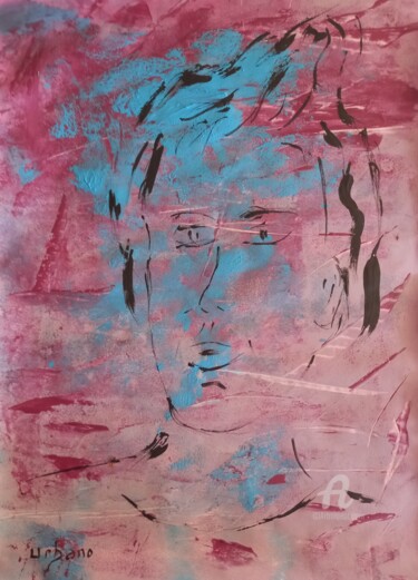 Schilderij getiteld "Portrait Pascaline…" door Roberto Urbano, Origineel Kunstwerk, Acryl