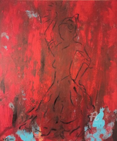 Картина под названием "Andalouse" - Roberto Urbano, Подлинное произведение искусства, Акрил Установлен на Деревянная рама дл…