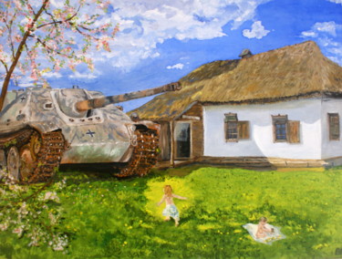 Peinture intitulée "ON Ukraine" par Bob Petrovich, Œuvre d'art originale, Huile